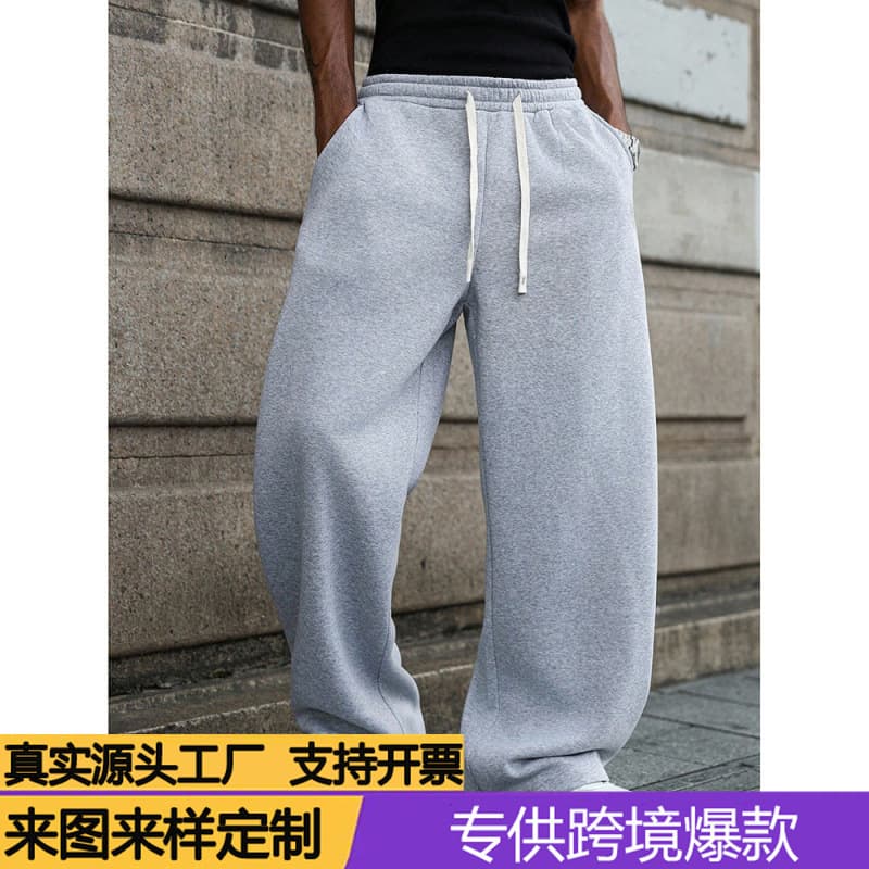 Cross-border factory direct sales, spot delivery, American trendy brand casual pants, straight-leg sports pants, loose and versatile long pants