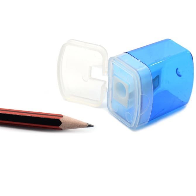 Single hole pencil sharpener with cover student stationery pencil sharpener manual pencil sharpener gift environmentally friendly barrel pencil sharpener wholesale