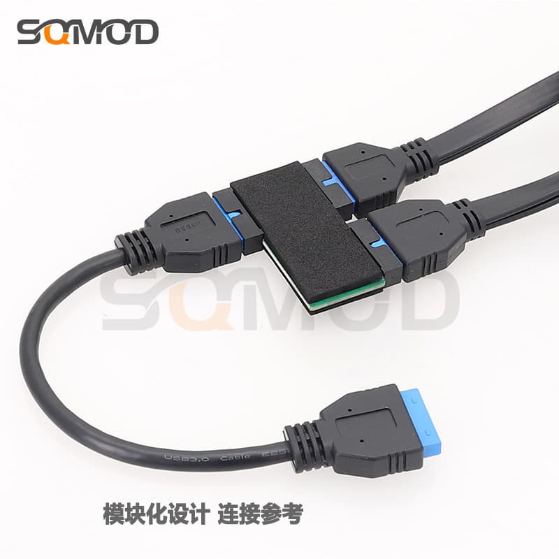 Computer Motherboard USB 3.0 Expansion Cable 19-Pin PCIe Pin 1/2 Pin 20-Pin 1/2 New Model 2023