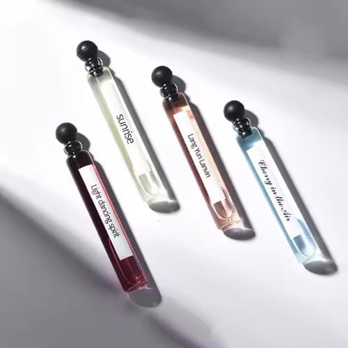 New In Stock 1ml 2ml 3ml 5ml Horse Tail Stopper Perfume Bottle Clear Glass Empty Bottle Sample Trial Refillable Bottle