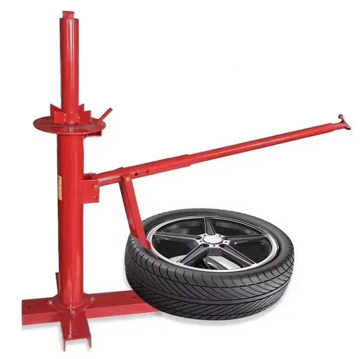 Automotive manual tire changer for repairing motorcycle vacuum tires, tire dismantler tool