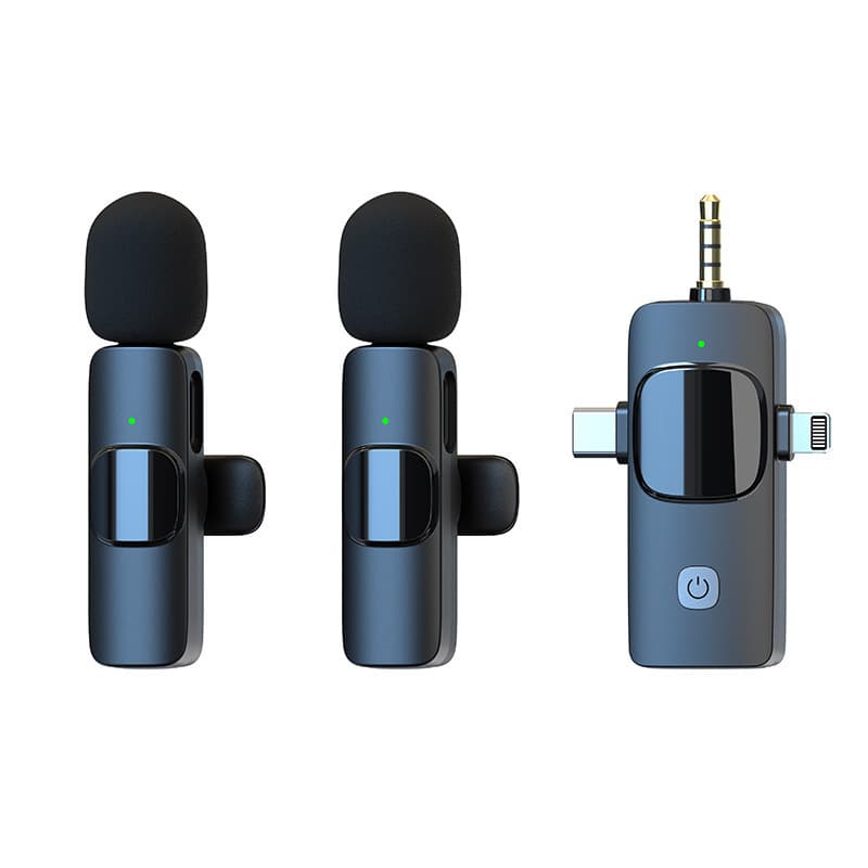 K8K9 Wireless Lavalier Microphone with Charging Case, Smart Noise Reduction, Clear Recording for Live Streaming and Vlogging