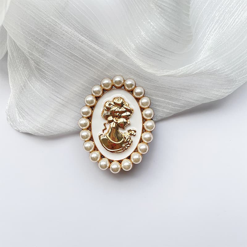 Creative Retro Pearl Lady Head Phone Grip Stand, Lazy Retractable Desktop Support Adhesive Phone Case Holder