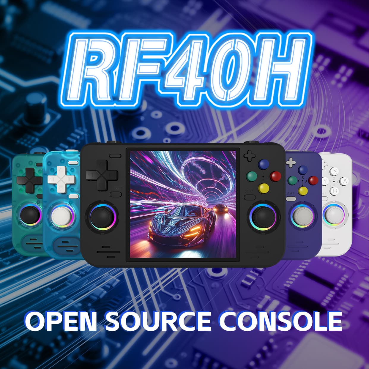 Cross-border RF40H handheld game console open source PSP God of War 4.0 HD display supports online two-player play