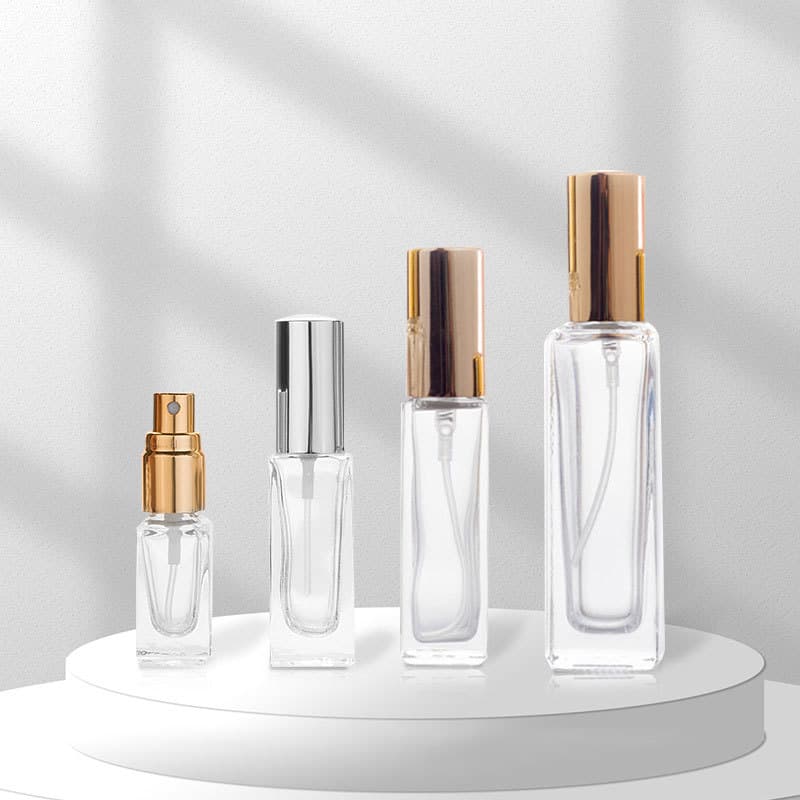 361020ml Glass Perfume Bottle Rectangular Transparent Perfume Spray Bottle Glass Liquid Dispensing Bottle Cosmetics Empty