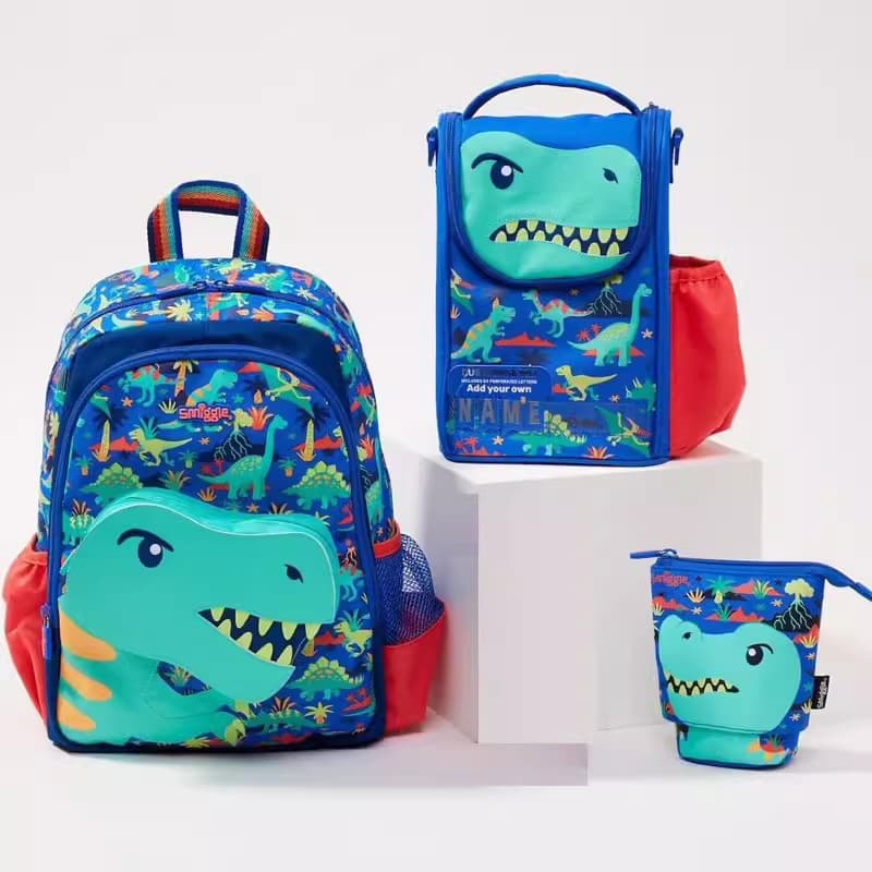 Australian Smiggle Kids Backpack Medium Shape Backpack for Primary School Kindergarten Cartoon Double Shoulder Bag Lightweight