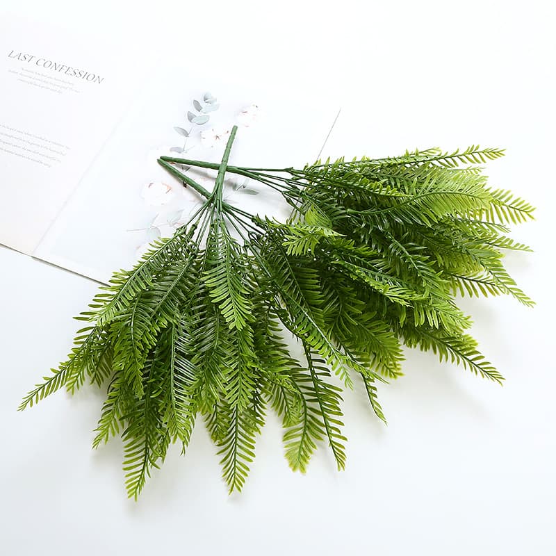 Factory Direct Yiwu Artificial Flowers Plastic Plants Green Potted Wedding Decoration Fern Simulation Plant Persian Row Grass