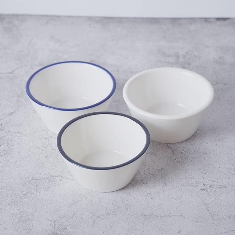 Creative V-shaped Ceramic Bowl Restaurant Tableware Rice Bowl Snack Dish Small Soup Printed Logo Suitable For Daily Use