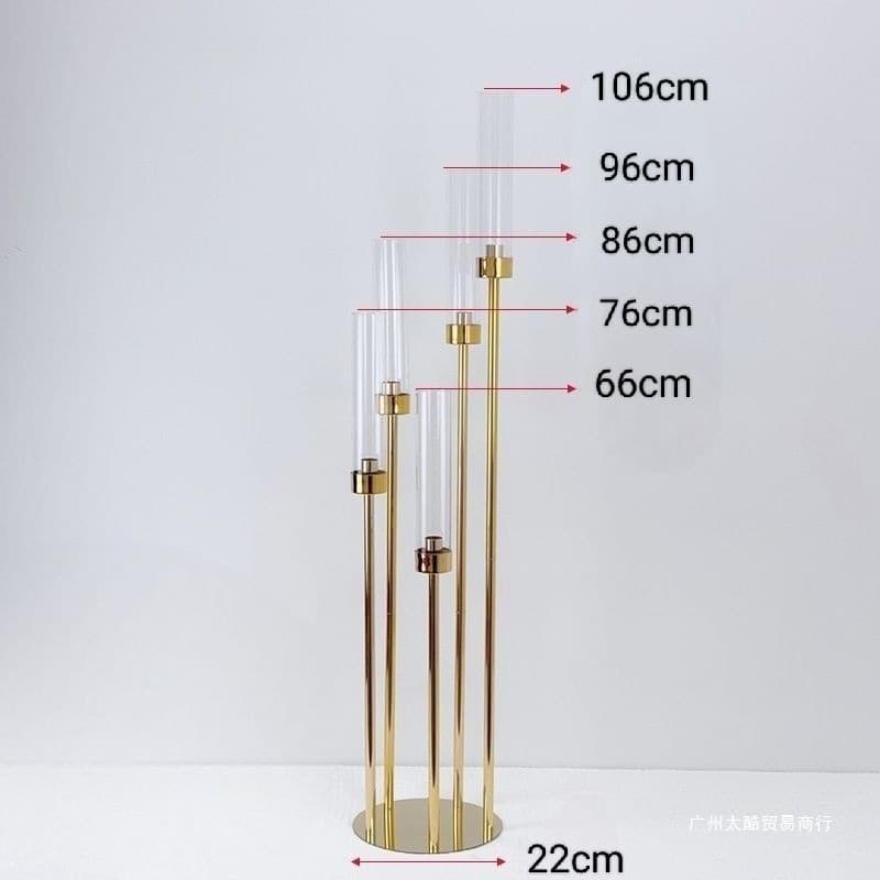 European-Style Electroplated Iron Candlestick 86-106 for Weddings, Proposals, Birthday Celebrations, Cool Candle Molds, Promotional Gifts