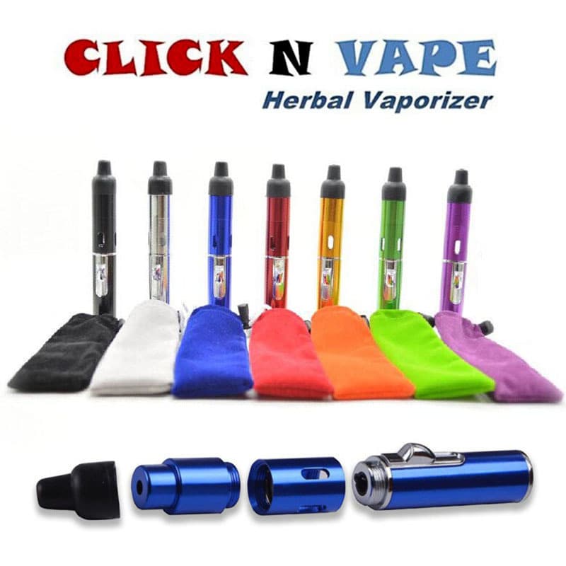 Drop Shipping Middle East Hot Selling Click N Vape First Generation Metal Pipe Aromatherapy Lighter with Volcanic Stone