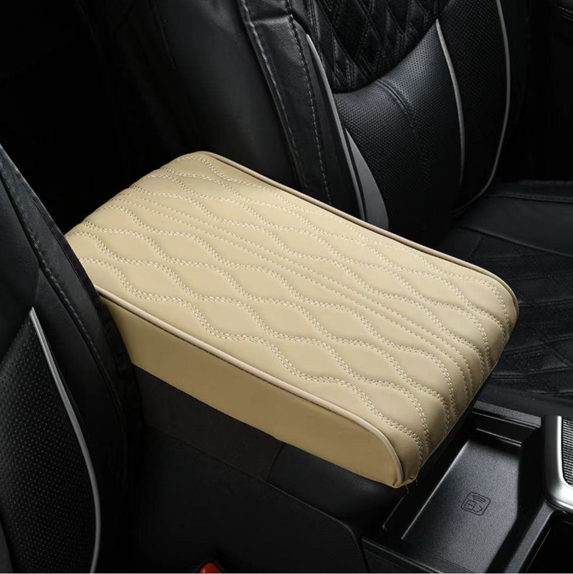 Car armrest box pad, memory foam leather booster pad, universal armrest pillow, center armrest box cover, multi-functional