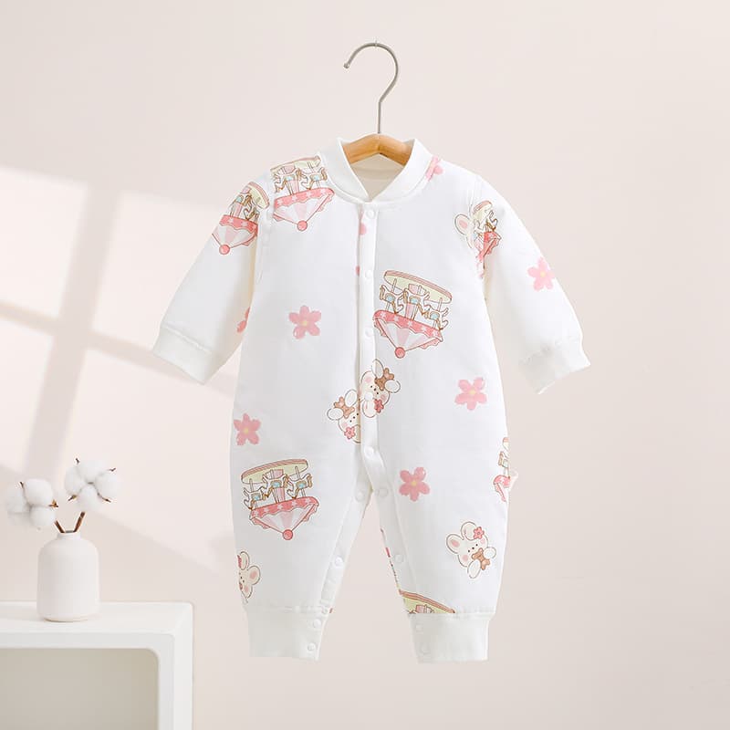 Baby Newborn Cotton Thin Base Bodysuit Crawling Suit 40g Lightweight Cotton Padded Romper