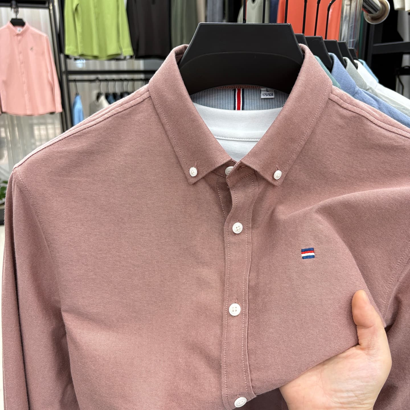 Outlet clearance, new autumn men's long-sleeve shirt, solid color casual business formal shirt