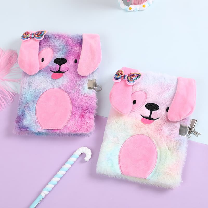 Kids' Gift Little Princess Lock Notebook, Cute Cartoon Girl Heart Creative Password Pad, Secret Notepad