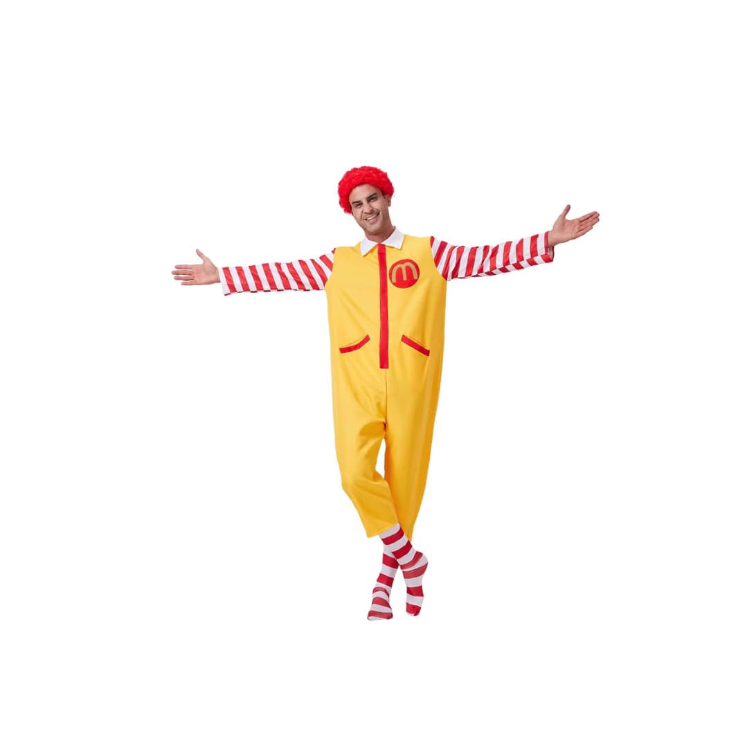 Cross-border Ready Stock Halloween Set Retro Cosplay Costume Masquerade Clown Adult Male Jumpsuit Excluding Wig