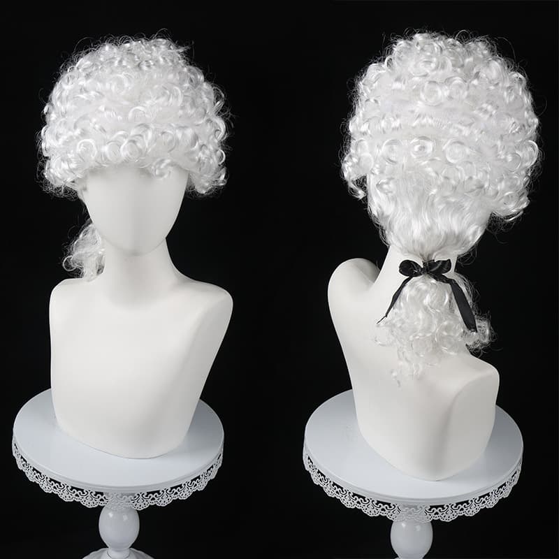 Cross-border Halloween performance props judge wig role-playing European and American duke lawyer headgear