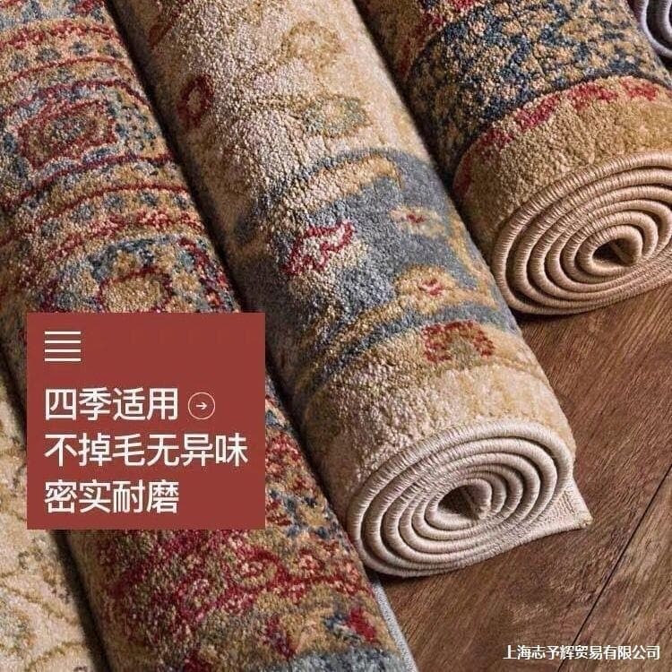 Xinjiang Handmade Wool Rug Ethnic Style Decorative Xinjiang Style Thickened Floor Mat Cashmere Living Room Coffee Table Persian Purple
