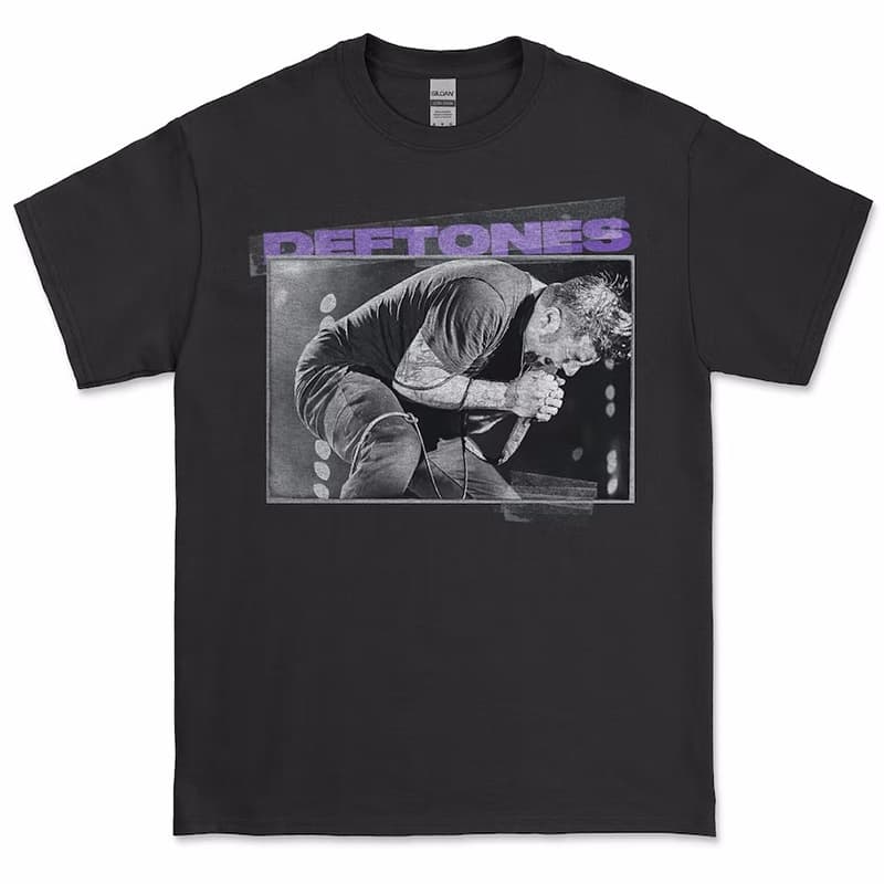 200g Fabric European Size Cotton TVintage Loose Mens T-shirts Horror Deftones S