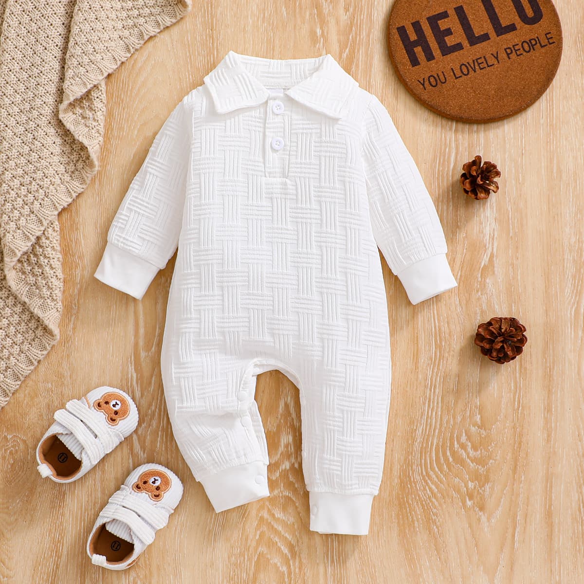 Baby Autumn Romper Spring/Fall Paris Stripe Newborn Bodysuit Stylish Baby Onesie Outerwear