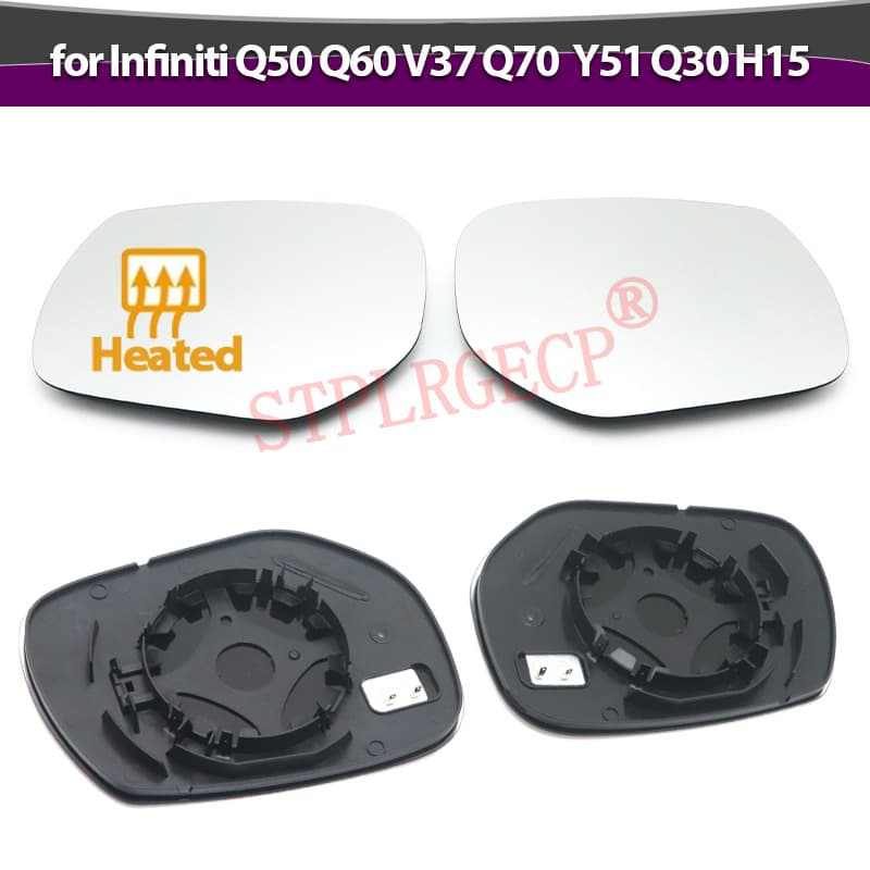 Compatible with Infiniti Q50 Q60 Q70 Q30 QX30 Heated Mirror Glass Rear View Mirror