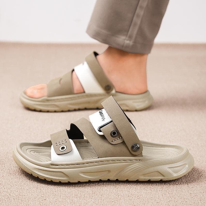 Influencer Same Style Two-way Wear Sandals for Men, Durable Thick Sole, Outdoor Walking, Driving, Versatile Trendy Flip-flops for Men
