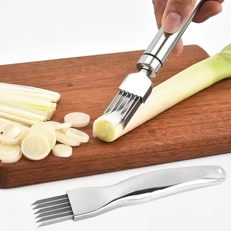 304 stainless steel onion cutter kitchen gadgets chopped green onion vegetable cutter shredder multifunctional onion cutter customized
