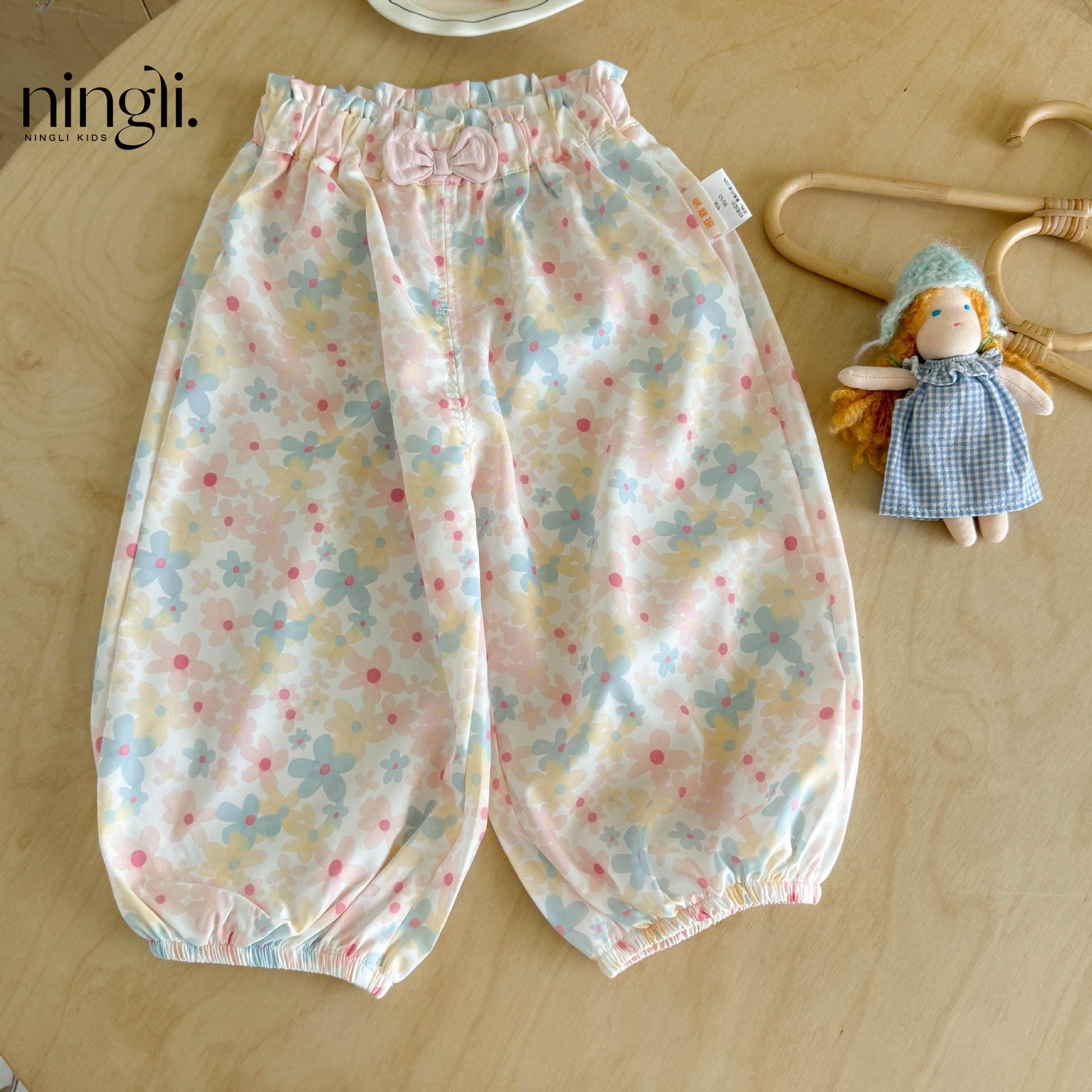 Girls' Pants Summer Thin New Style Children's Anti-Mosquito Pants Baby Girl Casual Jogger Pants Summer Cropped Pants