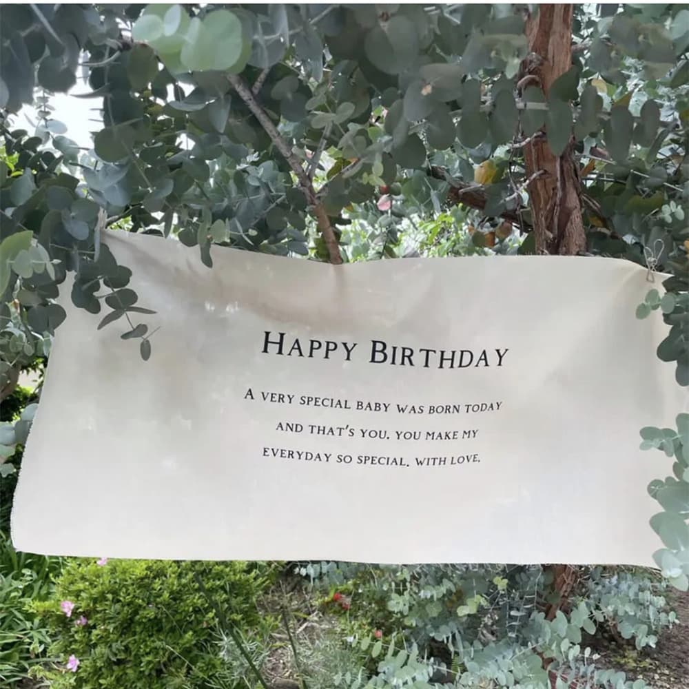 Ins-style Birthday, First Year, 100-day Anniversary Photo Props, Happy Birthday Shooting Background Cloth