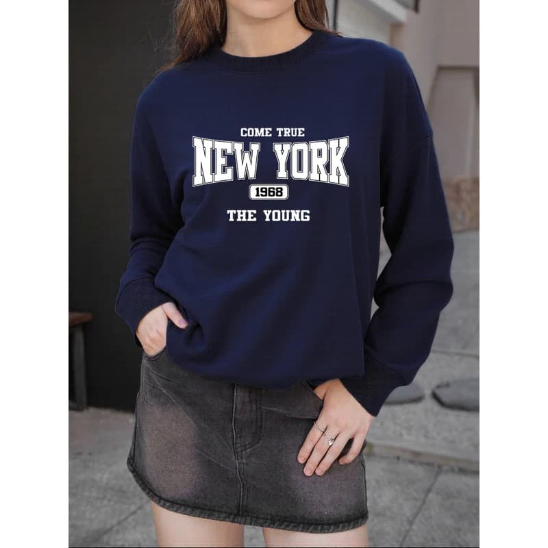 [Cross-border EU Size] New York The Young Art Letter Design Women's