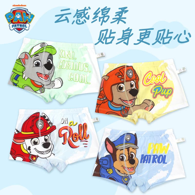 Paw Patrol Kids Underwear Boys Cotton Cartoon Boxer Briefs Shorts for Toddler and Young Boys Wholesale