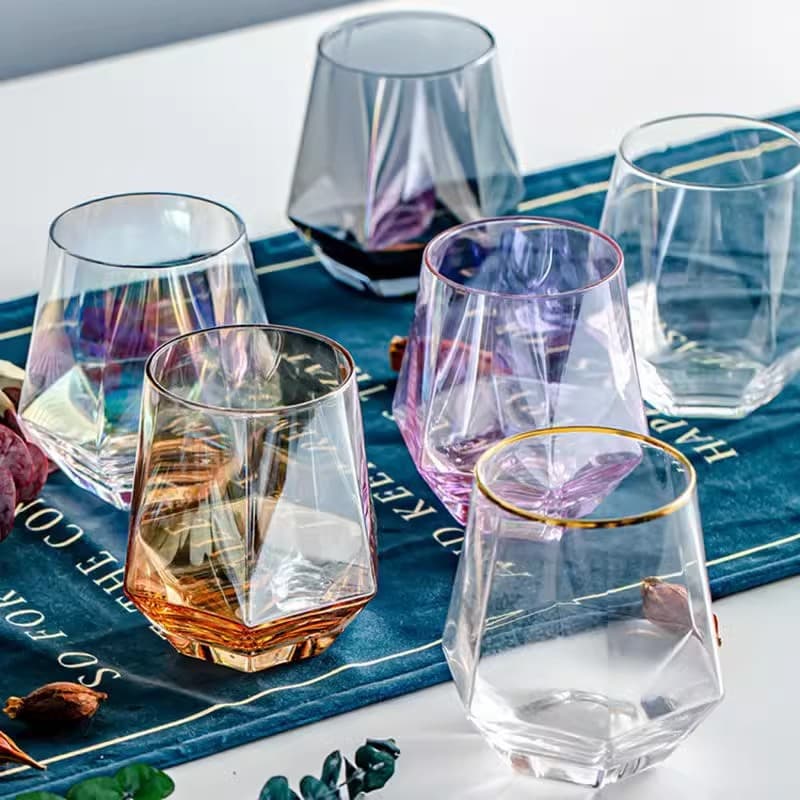 Light Luxury High-End Glass Cup, Stylish Beer Breakfast Milk Household Tea Cup, Promotional Gift Cup