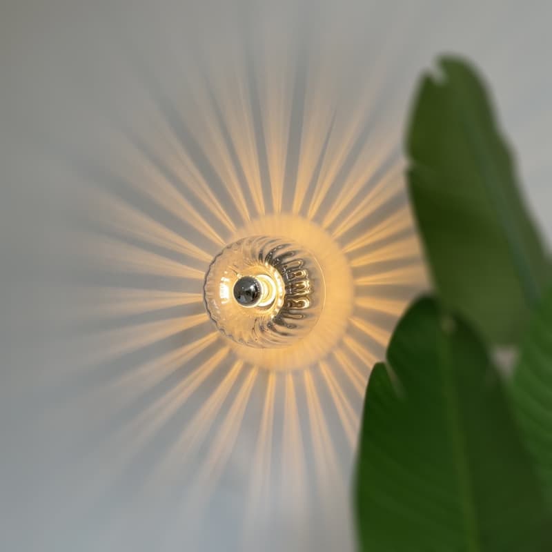Simple modern creative high-end atmosphere glass wall lamp study entrance bedroom bedside decorative art chrome wall lamp