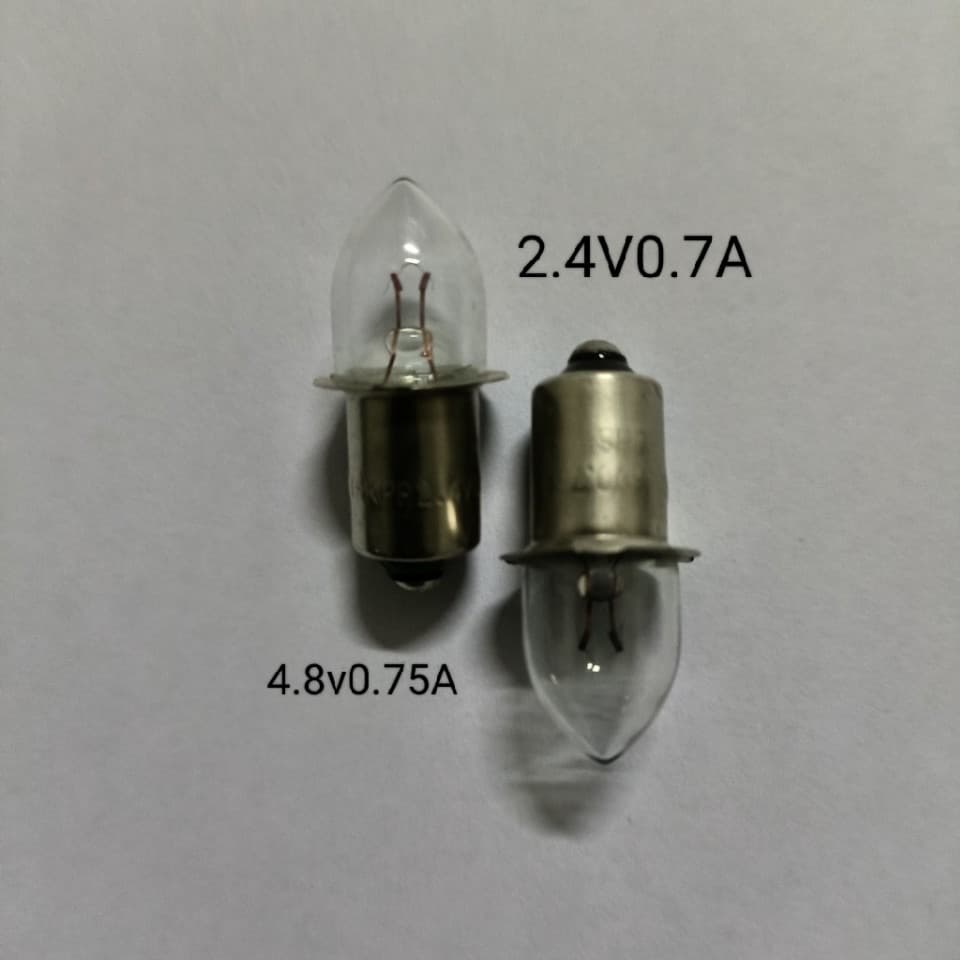 Small bulbs 2.4V, 4.8V, miniature indicator lights.