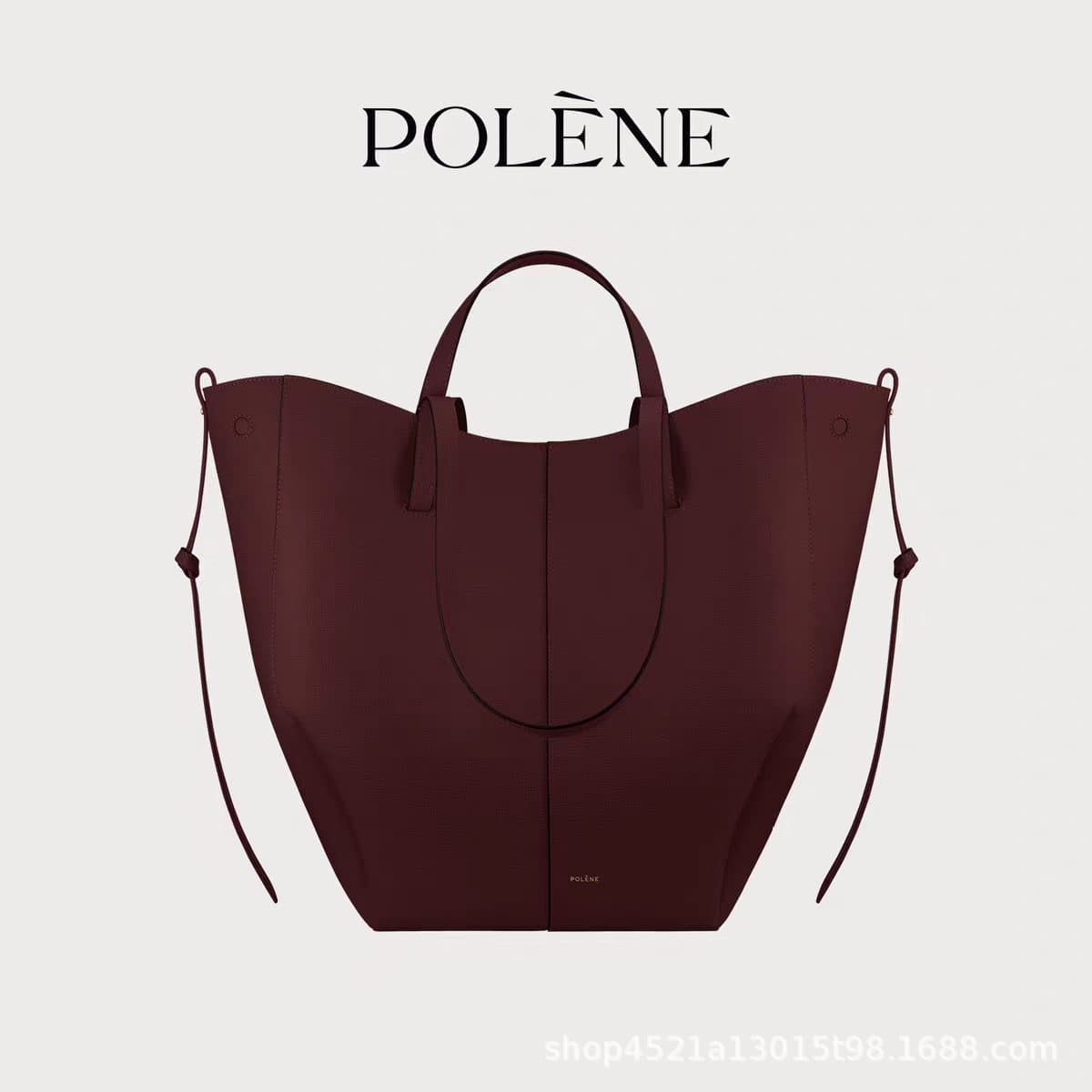 Polene Polingen Wings Bag Large Capacity Tote Bag Women's 2024 New Commuting Handbag Simple Fashion Single