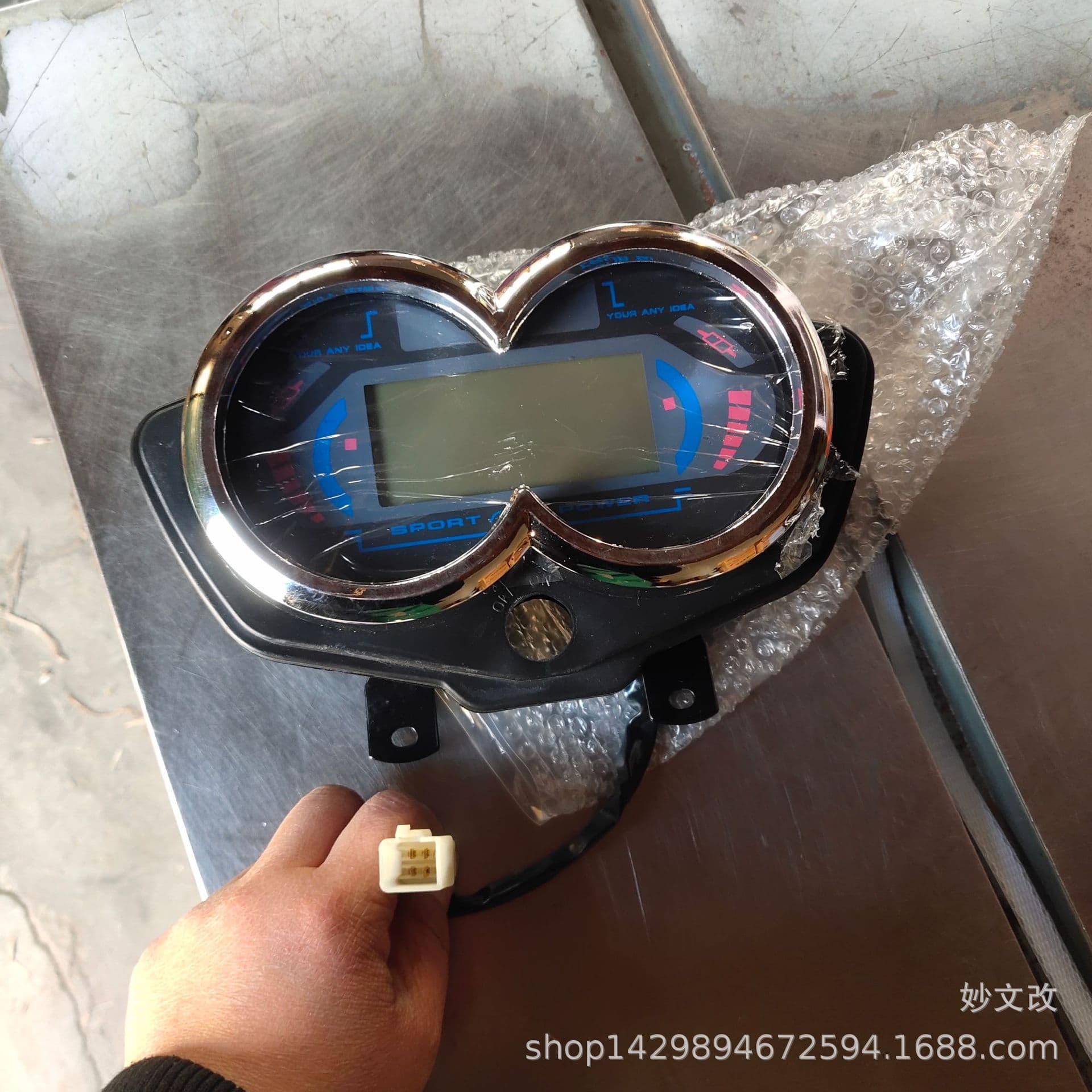 Electric Tricycle Instrument 48V Dashboard Electric Vehicle Instrument Electric Four-Wheel Vehicle 48V LED LCD Instrument