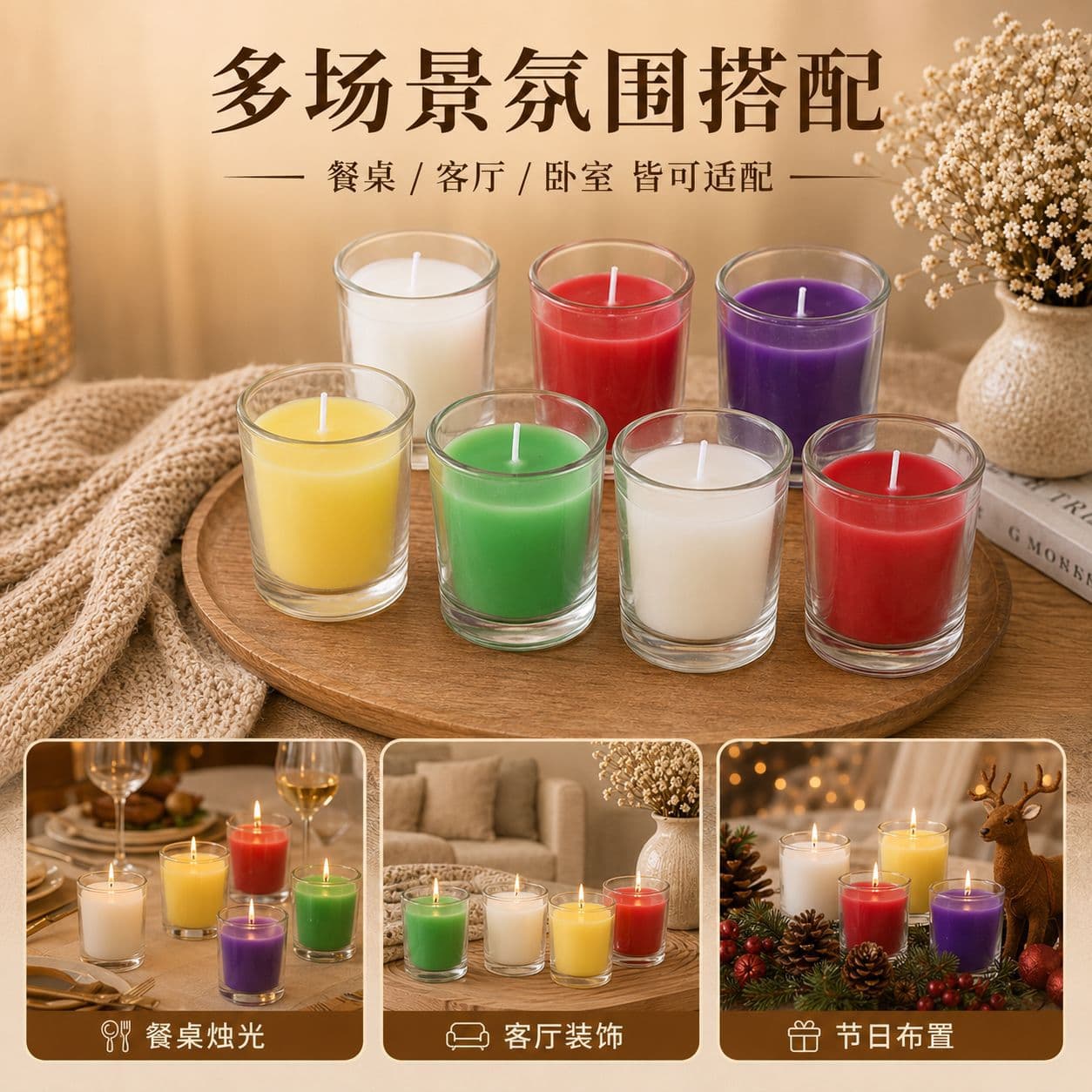 Cross-border confession of love, smokeless candles, romantic proposal glass candles, various emergency wind blocking candles, Valentine's Day candles