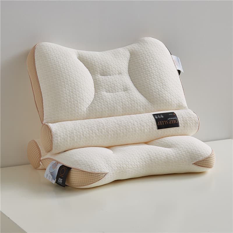 Japanese PE Black Tech Polymer Soft Tube Neck Protection Sleep Aid, Single/Double Household, Dorm Washable Low Pillow