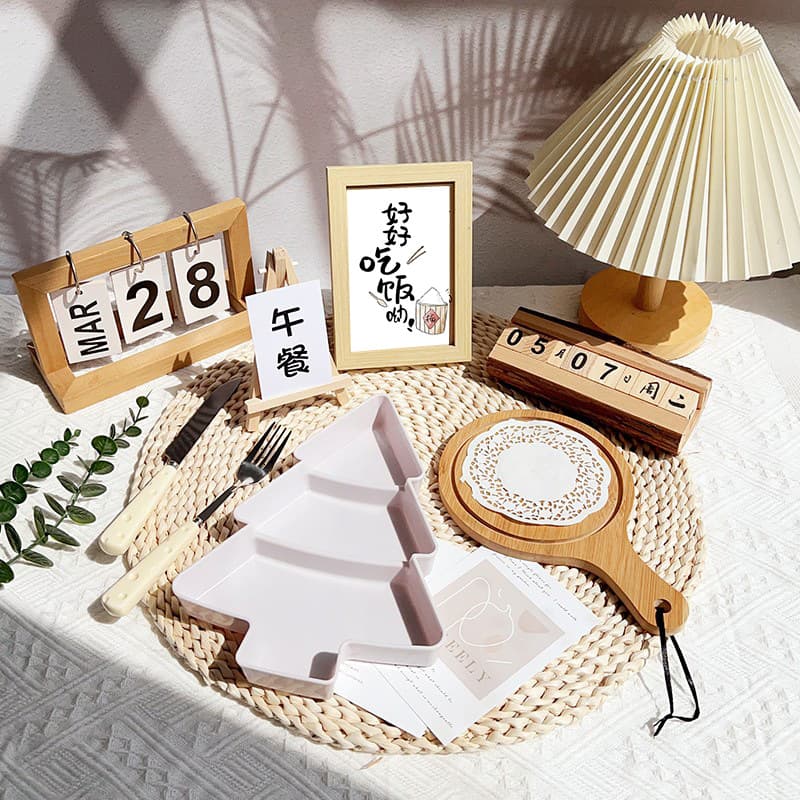 Kindergarten Meal Photo Props Baby Food Photography Plate Calendar Food Decoration Set