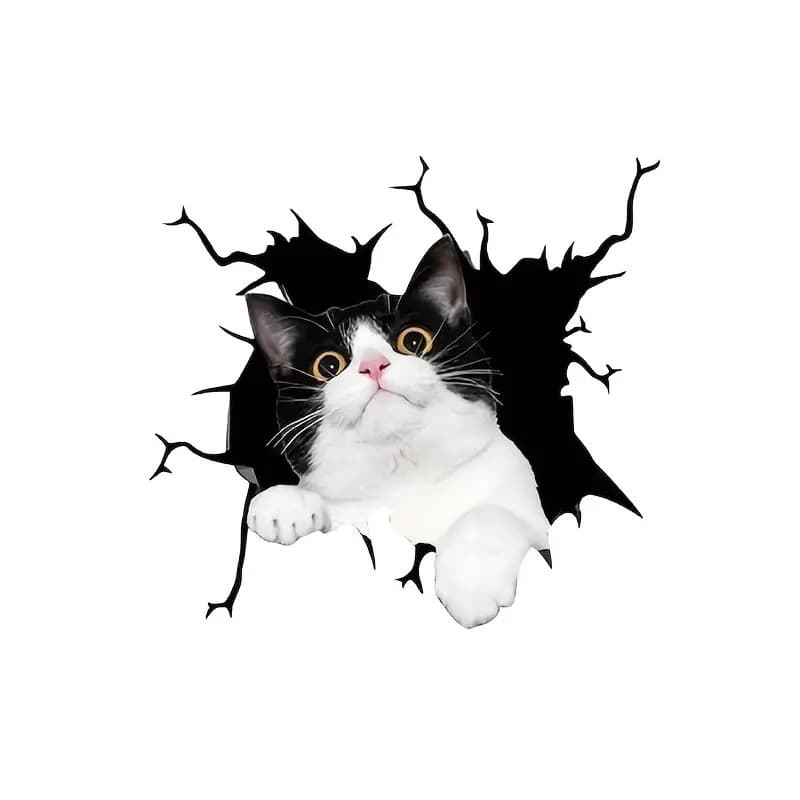 Cross-Border Car Stickers, Cow and Cat Pattern Decorations, Car Body Stickers for Covering Scratches, PVC Waterproof Car Decals