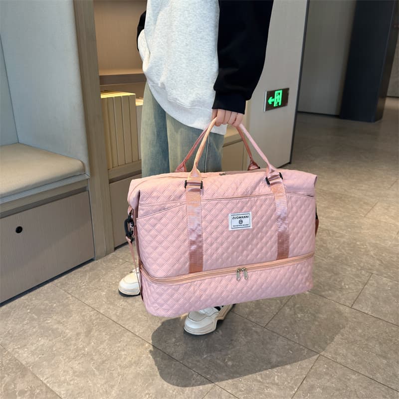 Manufacturer's large-capacity short-distance travel bag dry and wet separation sports fitness bag mother set pole boarding bag storage bag for women
