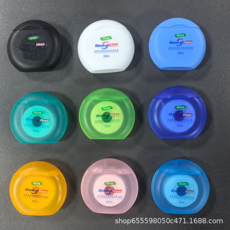 Dental Consumables Disposable Dental Floss 50m Oral Care Floss Round Floss