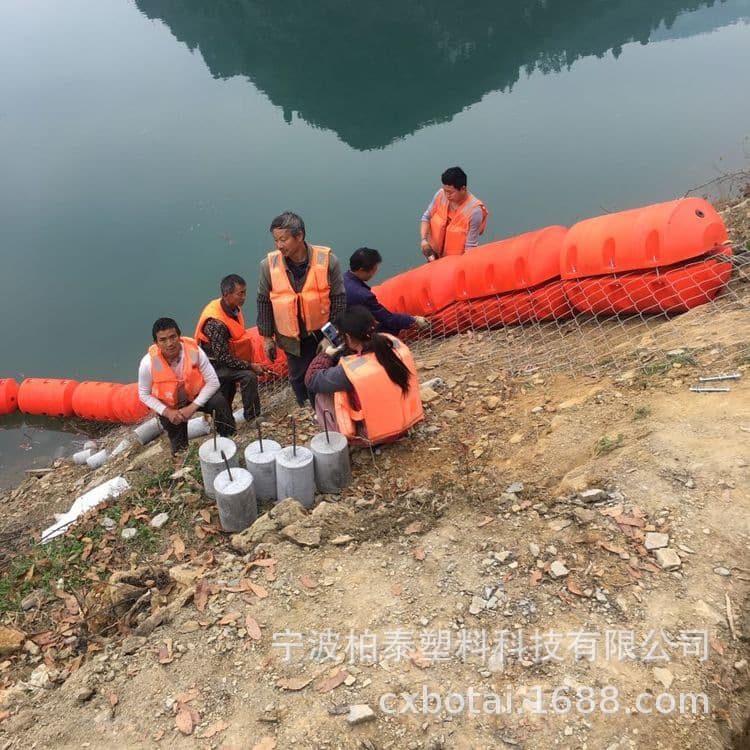 Coastal warning line buoy 800*1000, river floating trash containment buoy