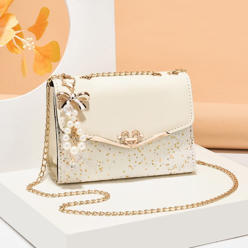 2026 Women's Versatile Chain Crossbody Bag Fashion Sequined Shoulder Bag Korean Style Phone Bag Coin Purse