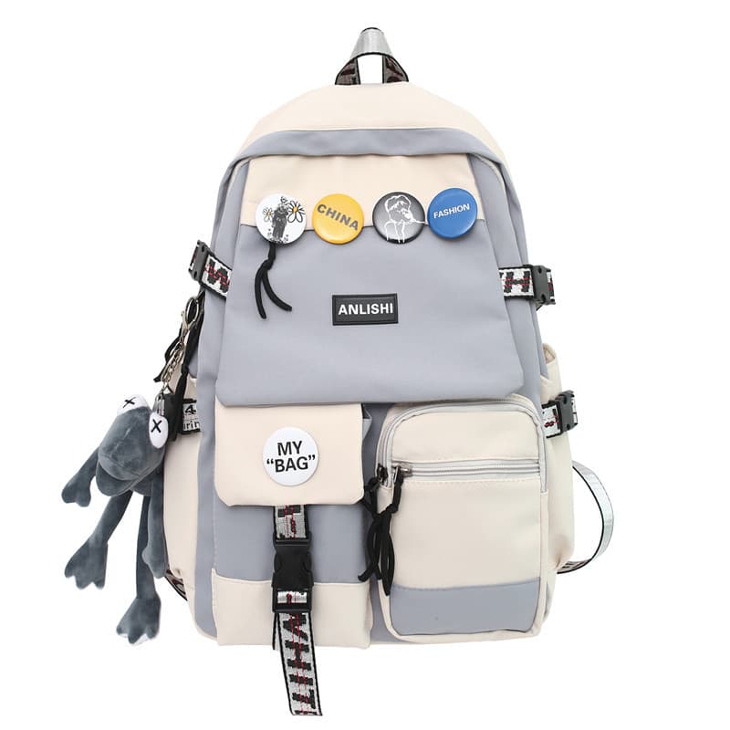 Backpack for Female College Students Korean Style High School Travel Shoulder Bag Men Junior High School ins Japanese Style Large Capacity Computer Backpack