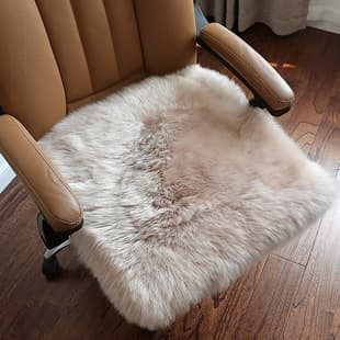 Australian Pure Wool Sofa Cushion Long Hair Seat Cushion Chair Cushion Stool Cushion Computer Chair Dining Chair Coffee Chair Makeup Stool F^
