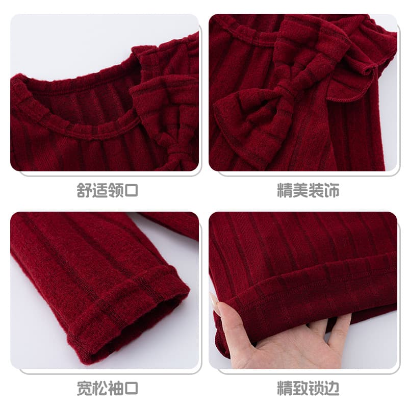 Girls 2026 New Style Dress, Spring/Autumn Sweet Bow Long Sleeve Dress, Stylish Princess Dress for Little Girls Outerwear