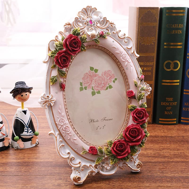 European Style Photo Frame Studio Frame Tabletop Light Luxury Wedding Photo Six-Inch Handmade Decorative Ornament Two-Seat Sofa Photo Frame