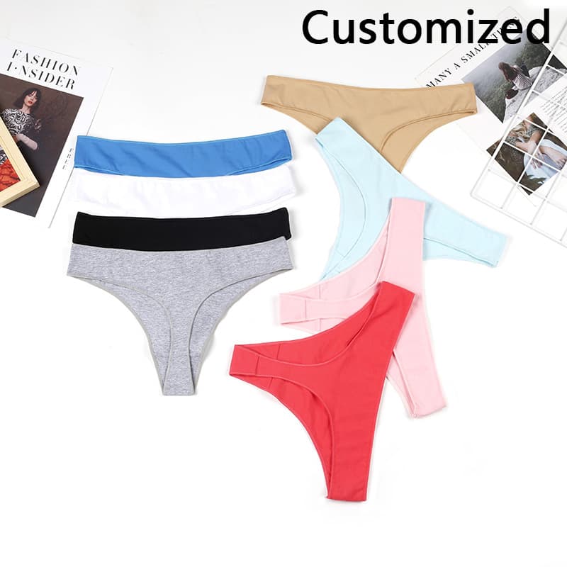 Cross-Border Plus Size Women Thong Customized Combed Cotton Low-Rise Pure Cotton Thong Cotton Thong