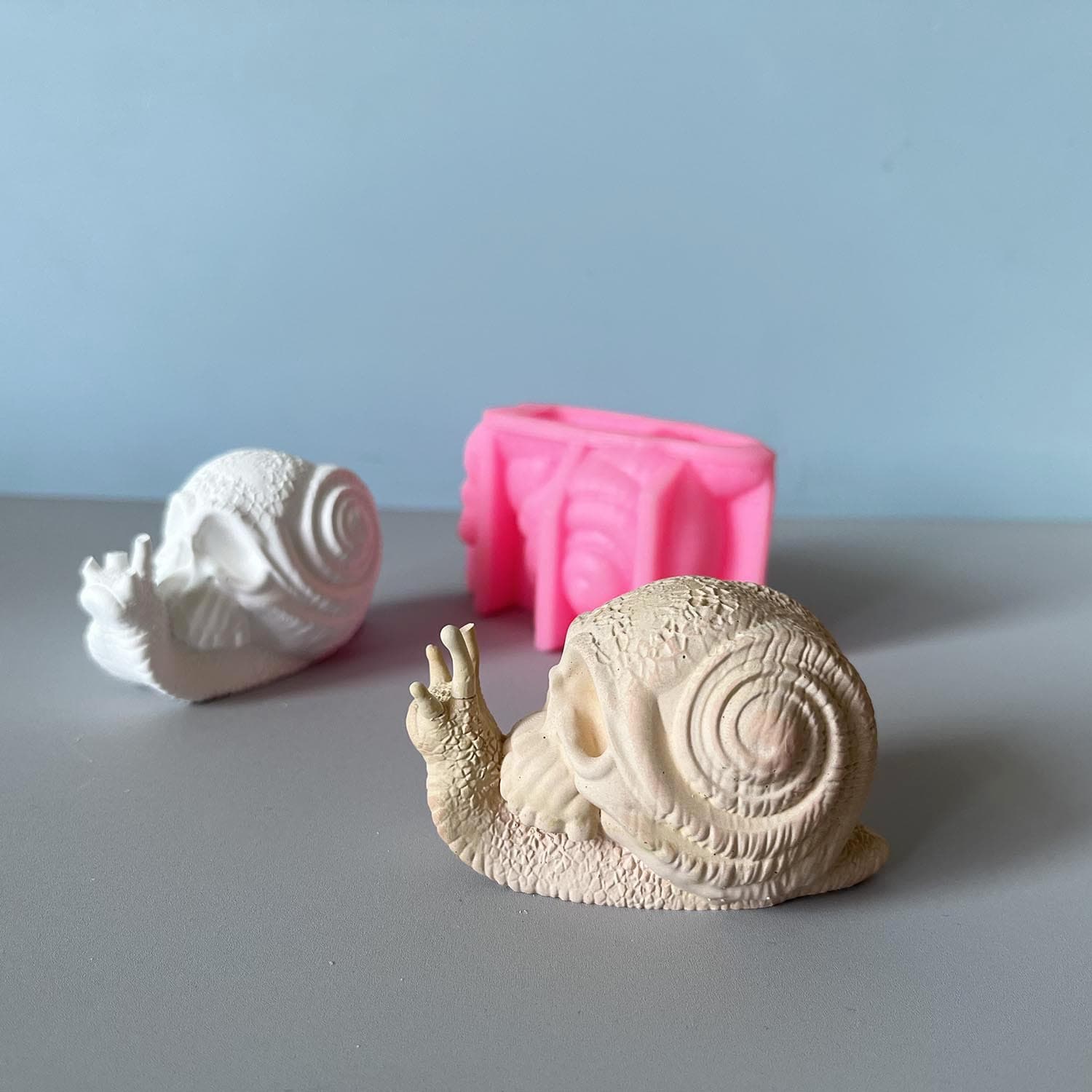 Snail Silicone Mold Skull Snail Shell Plaster Ornament Mold Scented Candle Mold