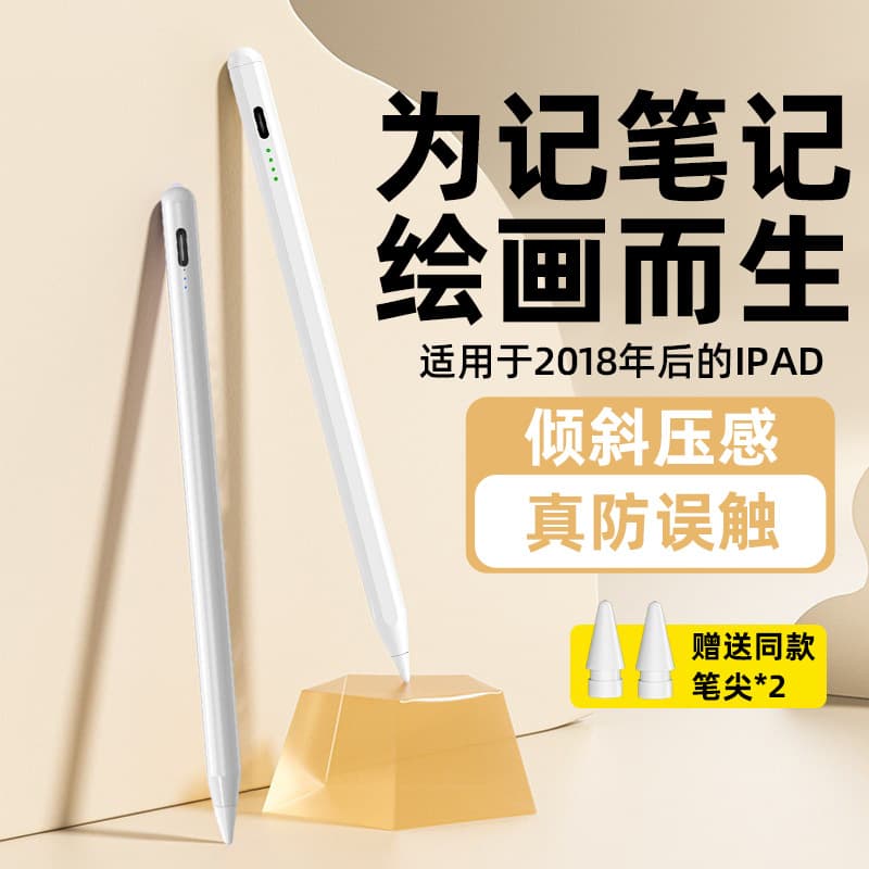 Capacitive stylus pen with magnetic attachment, palm rejection, touch screen pen for iPad, compatible with Apple touch pen, handwriting stylus pen